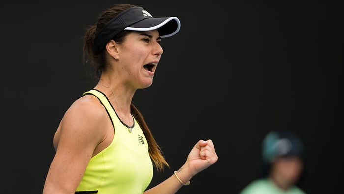 Sorana Cirstea bucurie victorie costumatie galbena