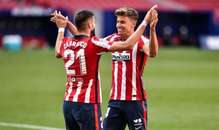 Atletico Madrid bucurie victorie doi jucatori