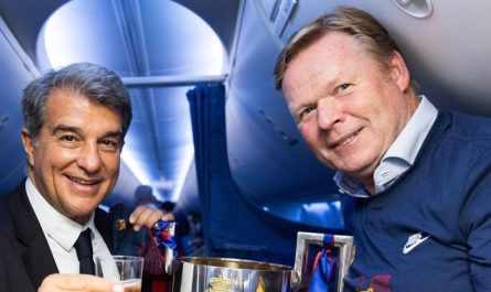 Joan Laporta si Ronald Koeman acord la un pahar
