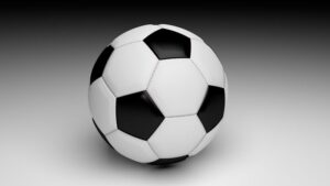 minge de fotbal alb negru