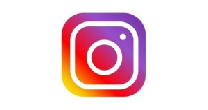 Instagram logo pe fundal alb