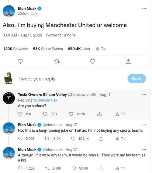 Glume Elon Musk despre cumparare Manchester United