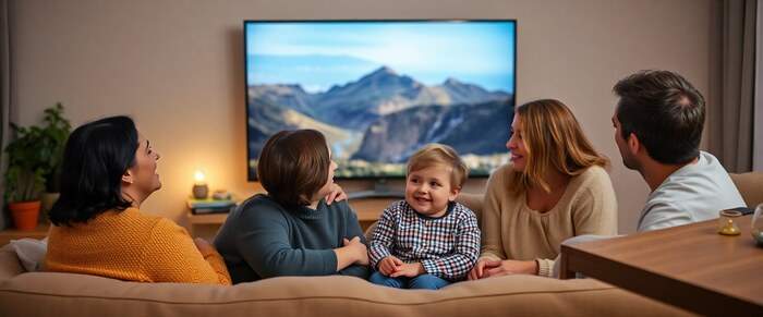 televizor familie smart tv grup vizionare film emisiune