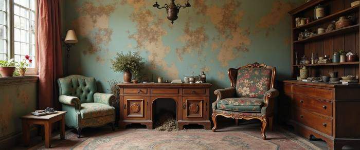 mobila mobilier vechi fotoliu dormitor dulap